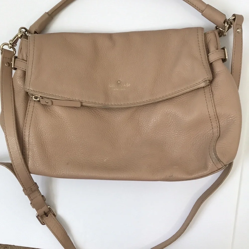 KATE SPADE Cobble Stone Little Minka Cream Shoulder Bag